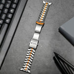 Cinturino per orologio in acciaio al titanio con fibbia a doppia chiusura, For Apple Watch SE 40mm, For Apple Watch SE 44mm, For Apple Watch Series 6 40mm, For Apple Watch Series 6 44mm, For Apple Watch Series 5 44mm, For Apple Watch Series 5 40mm