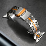 Cinturino per orologio in acciaio al titanio con fibbia a doppia chiusura, For Apple Watch Series 8 41mm, For Apple Watch Series 8 45mm, For Apple Watch SE 2022 40mm, For Apple Watch SE 2022 44mm, For Apple Watch Series 7 41mm                          ...