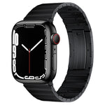 Cinturino per orologio in metallo titanio con barre a molla con articolazione in bambù a perla singola PG65, For Apple Watch Series 10 46mm, For Apple Watch Series 10 42mm, For Apple Watch SE 2023 44mm, For Apple Watch SE 2023 40mm                     ...