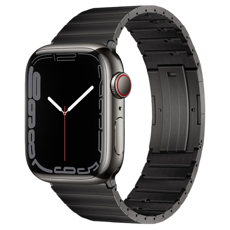 Cinturino per orologio in metallo titanio con barre a molla con articolazione in bambù a perla singola PG65, For Apple Watch Series 10 46mm, For Apple Watch Series 10 42mm, For Apple Watch SE 2023 44mm, For Apple Watch SE 2023 40mm                     ...