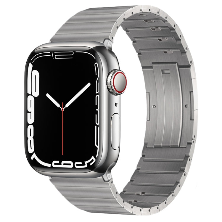 Cinturino per orologio in metallo titanio con barre a molla con articolazione in bambù a perla singola PG65, For Apple Watch Series 10 46mm, For Apple Watch Series 10 42mm, For Apple Watch SE 2023 44mm, For Apple Watch SE 2023 40mm                     ...