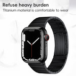 Cinturino per orologio in metallo titanio con barre a molla con articolazione in bambù a perla singola PG65, For Apple Watch Series 10 46mm, For Apple Watch Series 10 42mm, For Apple Watch SE 2023 44mm, For Apple Watch SE 2023 40mm                     ...