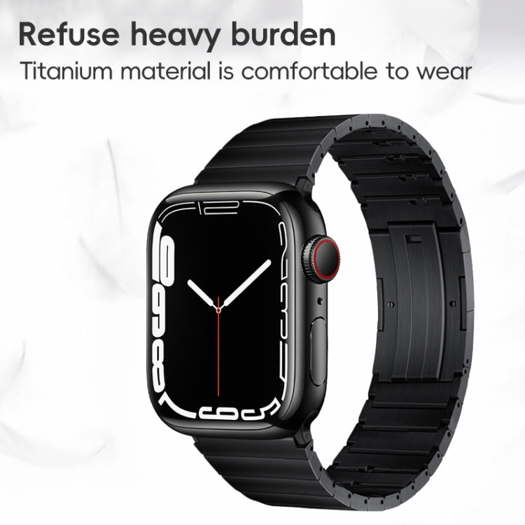 Cinturino per orologio in metallo titanio con barre a molla con articolazione in bambù a perla singola PG65, For Apple Watch Series 10 46mm, For Apple Watch Series 10 42mm, For Apple Watch SE 2023 44mm, For Apple Watch SE 2023 40mm                     ...