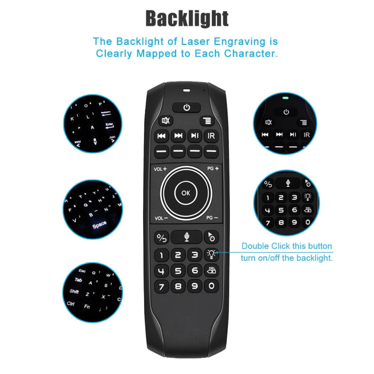 G7V Pro Fly Air Mouse wireless 2.4GHz con giroscopio