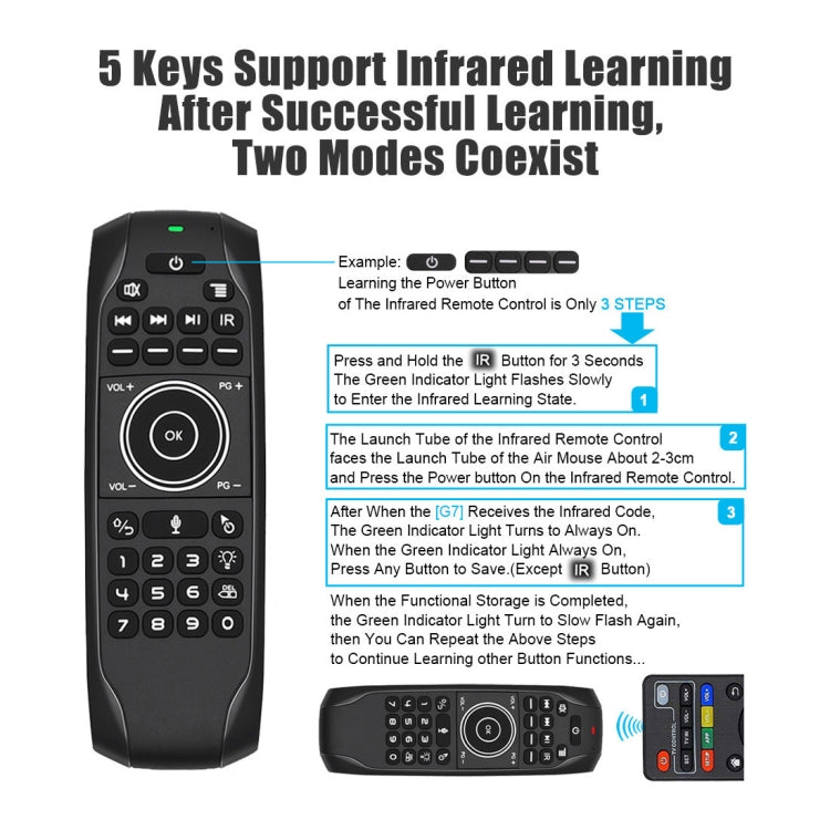 G7V Pro Fly Air Mouse wireless 2.4GHz con giroscopio