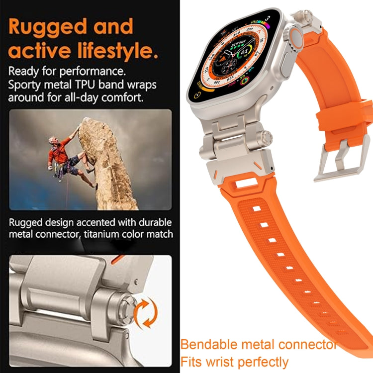 Cinturino per orologio in TPU con connettore in acciaio inossidabile, For Apple Watch Series 2 42mm
