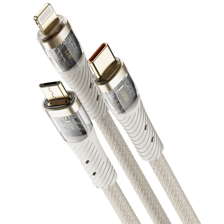 Cavo ricarica rapida USB-C 3 in 1 ROCK G20 1,5 m 100W
