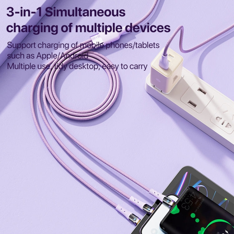 Cavo ricarica rapida USB-C 3 in 1 ROCK G20 1,5 m 100W
