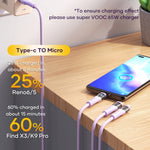 Cavo ricarica rapida USB-C 3 in 1 ROCK G20 1,5 m 100W