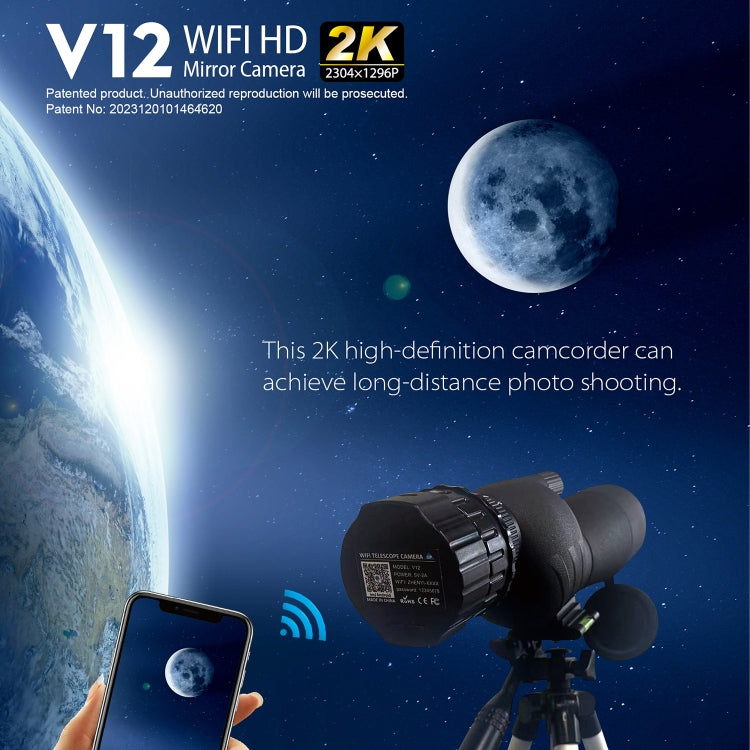 Fotocamera a specchio portatile HD 2K WiFi per telescopio