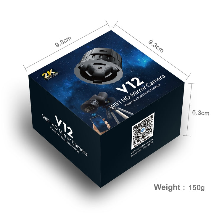 Fotocamera a specchio portatile HD 2K WiFi per telescopio