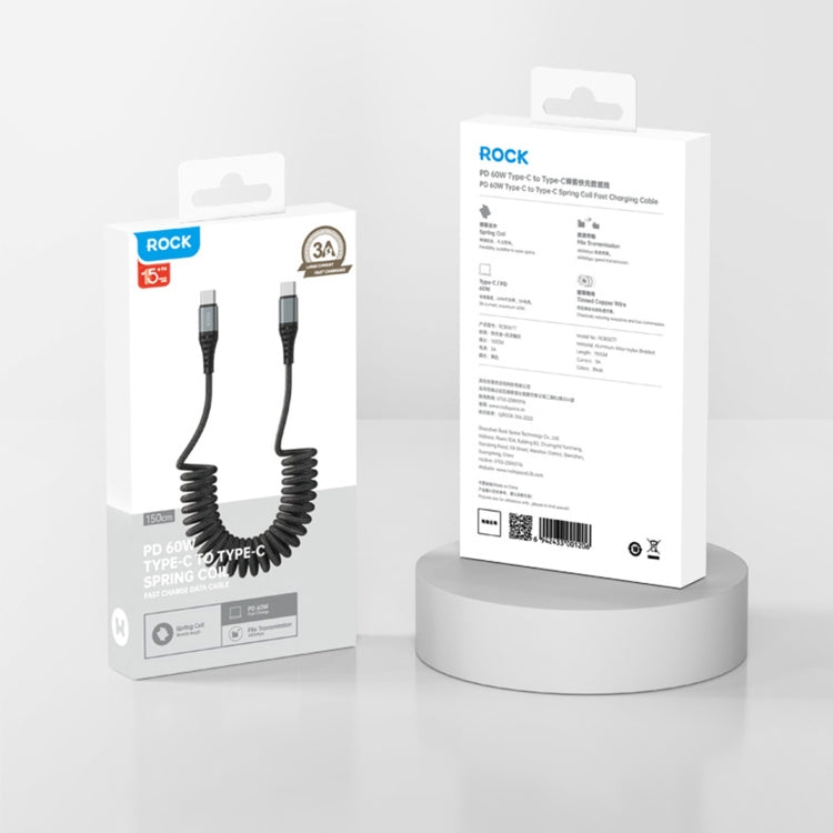 Cavo ricarica rapida USB-C ROCK 60W 1,5 m