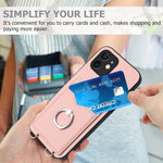 Custodia per cellulare con porta carte ad anello R20, For iPhone 12 mini, For iPhone 11 Pro Max, For iPhone 11, For iPhone 11 Pro