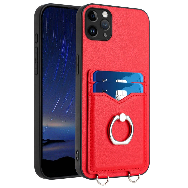 Custodia per cellulare con porta carte ad anello R20, For iPhone 12 mini, For iPhone 11 Pro Max, For iPhone 11, For iPhone 11 Pro