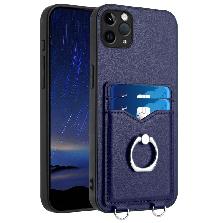 Custodia per cellulare con porta carte ad anello R20, For iPhone 12 mini, For iPhone 11 Pro Max, For iPhone 11, For iPhone 11 Pro
