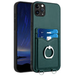 Custodia per cellulare con porta carte ad anello R20, For iPhone 12 mini, For iPhone 11 Pro Max, For iPhone 11, For iPhone 11 Pro