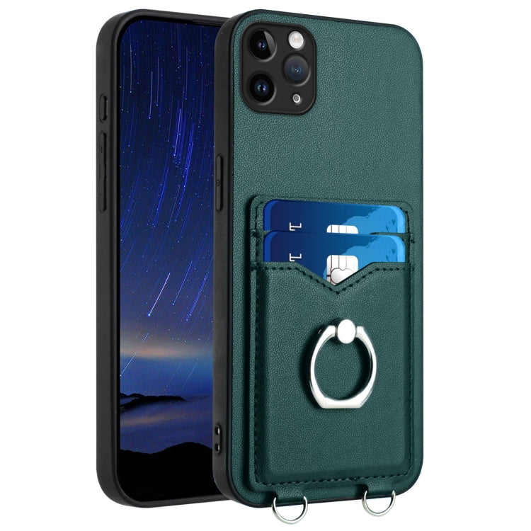 Custodia per cellulare con porta carte ad anello R20, For iPhone 12 mini, For iPhone 11 Pro Max, For iPhone 11, For iPhone 11 Pro