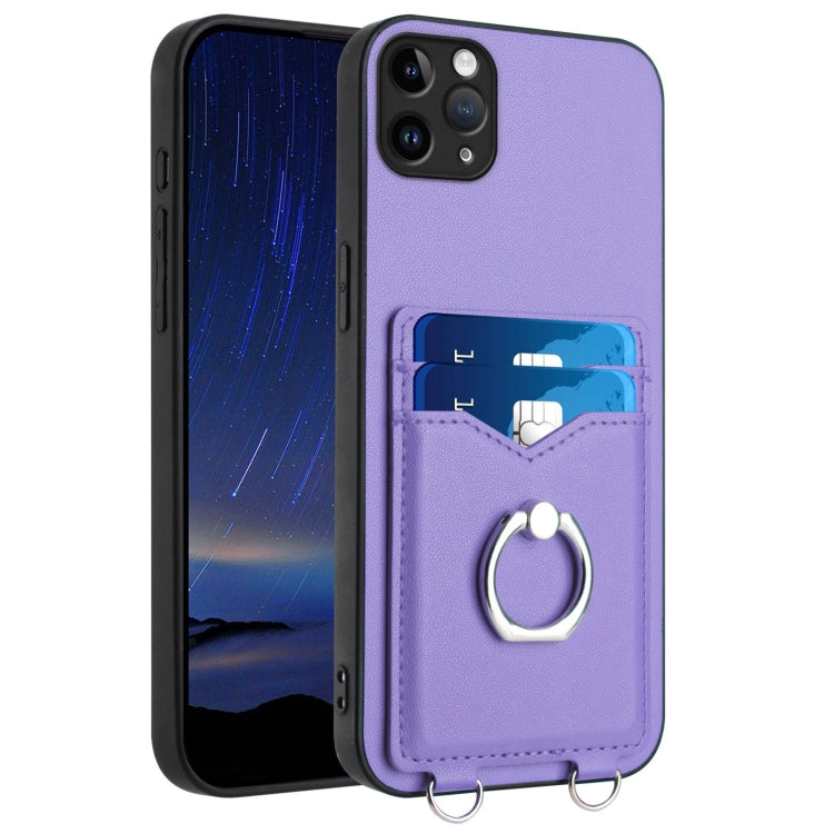 Custodia per cellulare con porta carte ad anello R20, For iPhone 12 mini, For iPhone 11 Pro Max, For iPhone 11, For iPhone 11 Pro