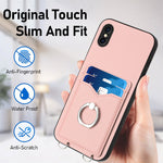 Custodia per cellulare con porta carte ad anello R20, For iPhone XS / X, For iPhone XR, For iPhone XS Max, For iPhone 8 Plus / 7 Plus