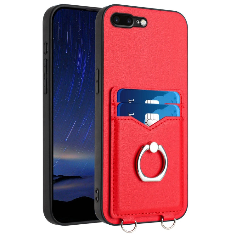 Custodia per cellulare con porta carte ad anello R20, For iPhone XS / X, For iPhone XR, For iPhone XS Max, For iPhone 8 Plus / 7 Plus