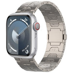 Cinturino per orologio in lega di titanio con fibbia magnetica, For Apple Watch SE 2023 44mm, For Apple Watch Ultra 2 49mm, For Apple Watch Series 9 45mm, For Apple Watch Ultra 49mm, For Apple Watch Series 8 45mm, For Apple Watch SE 2022 44mm