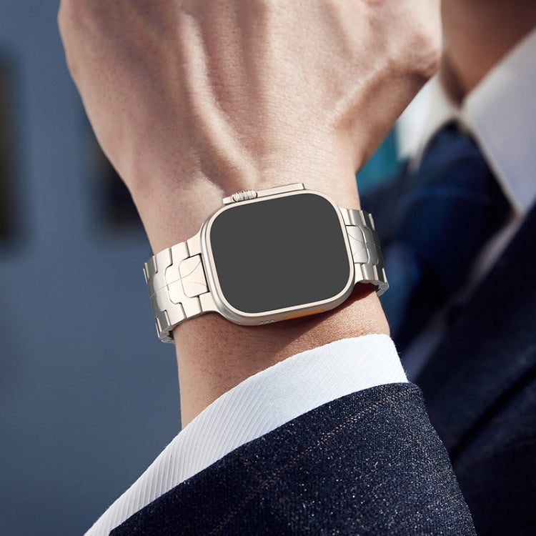 Cinturino per orologio in lega di titanio con fibbia magnetica, For Apple Watch Series 7 45mm, For Apple Watch SE 44mm, For Apple Watch Series 6 44mm, For Apple Watch Series 5 44mm, For Apple Watch Series 4 44mm, For Apple Watch Series 3 42mm