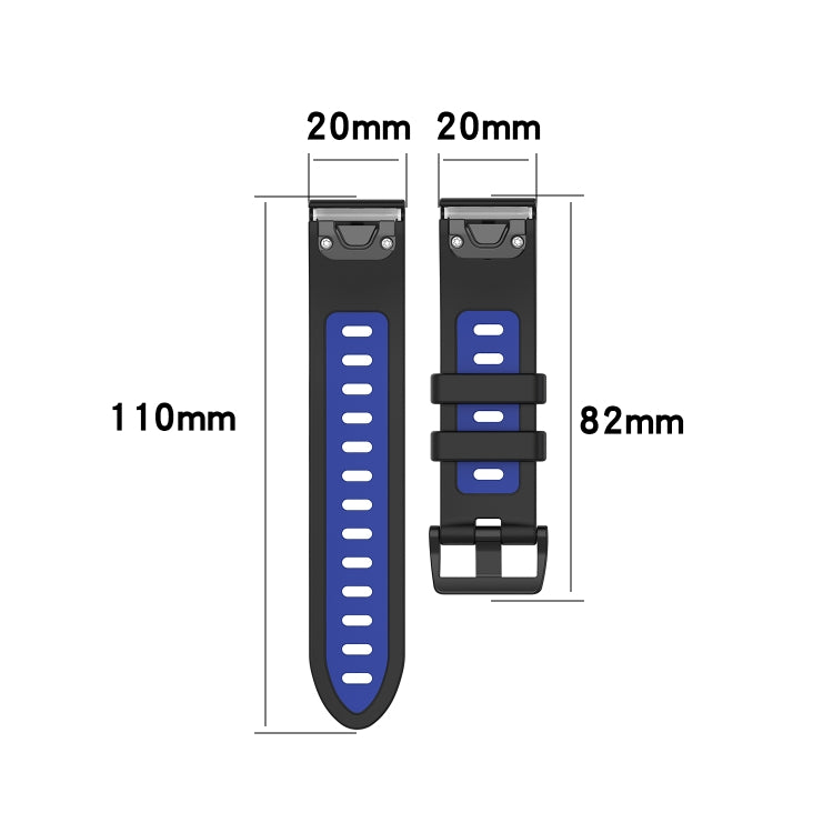 Cinturino in silicone bicolore per Garmin Fenix 6S