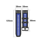 Cinturino in silicone bicolore per Garmin Fenix 6X