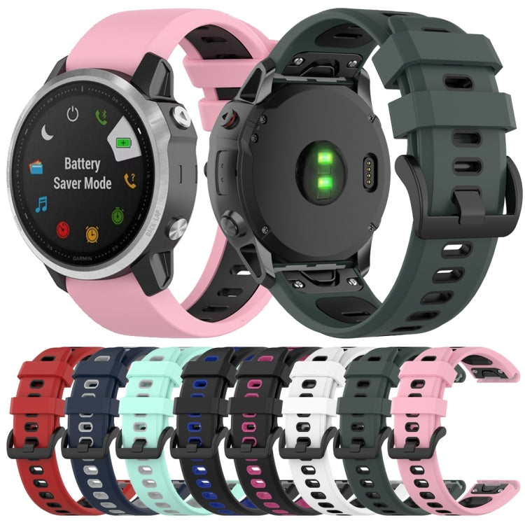 Cinturino in silicone bicolore per Garmin Fenix 6X