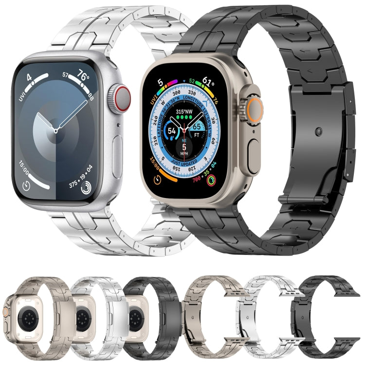 Cinturino per orologio in lega di titanio con fibbia tartaruga, For Apple Watch SE 2022 40mm, For Apple Watch SE 2022 44mm, For Apple Watch Series 7 41mm, For Apple Watch Series 7 45mm, For Apple Watch SE 40mm, For Apple Watch SE 44mm                  ...