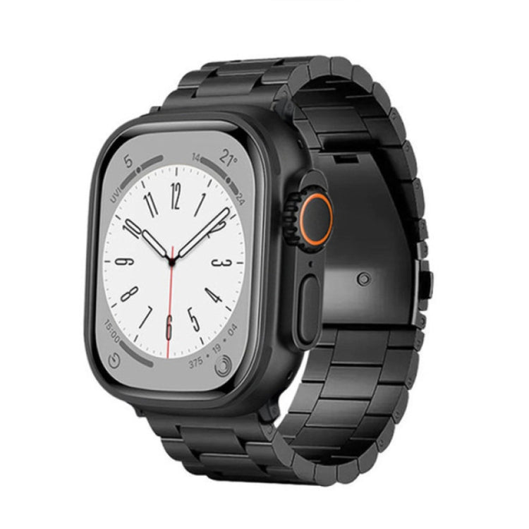 Cinturino per orologio in lega di titanio con fibbia piatta a 3 perline, For Apple Watch Series 5 44mm, For Apple Watch Series 5 40mm, For Apple Watch Series 4 44mm, For Apple Watch Series 4 40mm, For Apple Watch Series 3 38mm                          ...