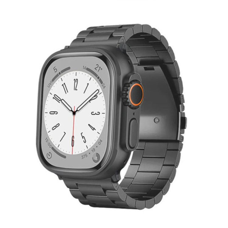 Cinturino per orologio in lega di titanio con fibbia piatta a 3 perline, For Apple Watch Series 5 44mm, For Apple Watch Series 5 40mm, For Apple Watch Series 4 44mm, For Apple Watch Series 4 40mm, For Apple Watch Series 3 38mm                          ...