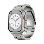 Cinturino per orologio in lega di titanio con fibbia piatta a 3 perline, For Apple Watch Series 5 44mm, For Apple Watch Series 5 40mm, For Apple Watch Series 4 44mm, For Apple Watch Series 4 40mm, For Apple Watch Series 3 38mm                          ...