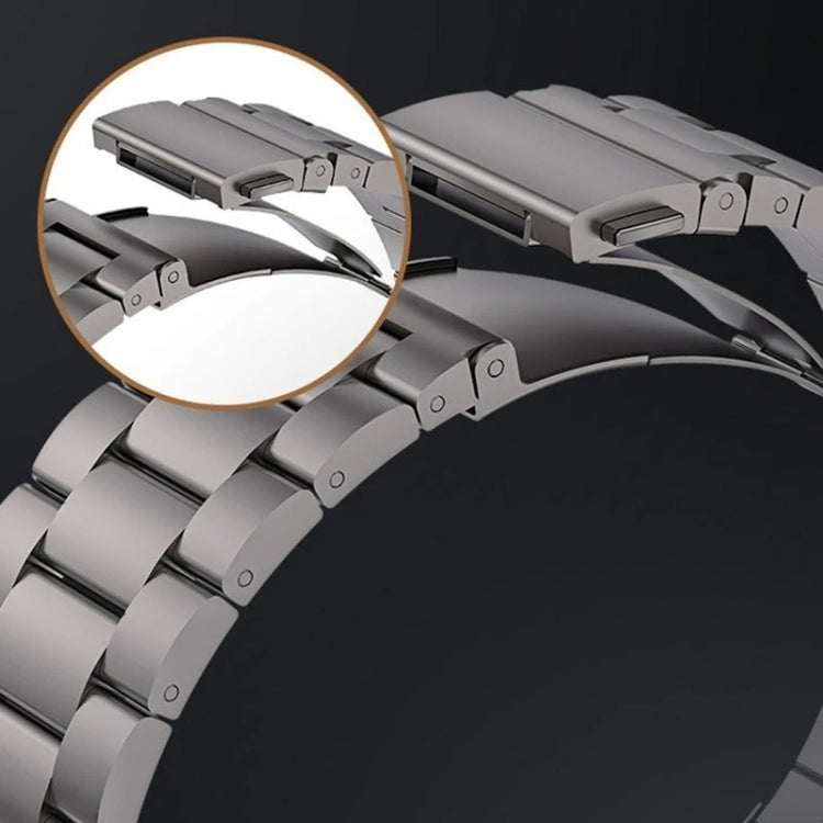 Cinturino per orologio in lega di titanio con fibbia piatta a 3 perline, For Apple Watch Series 5 44mm, For Apple Watch Series 5 40mm, For Apple Watch Series 4 44mm, For Apple Watch Series 4 40mm, For Apple Watch Series 3 38mm                          ...