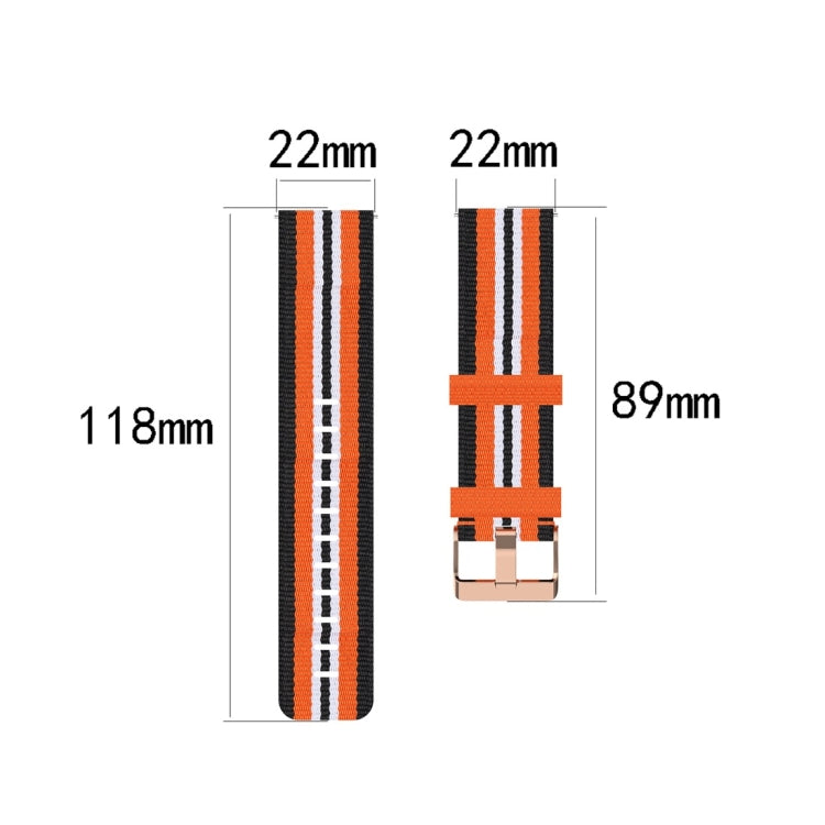 Cinturino nylon intrecciato 22mm per Galaxy Watch 3 45mm