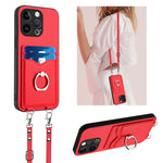 Custodia per telefono porta carte con anello in corda a tracolla R20, For iPhone SE 2022 / SE 2020 / 8, For iPhone 13 Pro Max, For iPhone 13 Pro, For iPhone 13