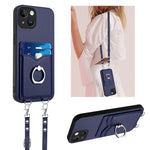 Custodia per telefono porta carte con anello in corda a tracolla R20, For iPhone SE 2022 / SE 2020 / 8, For iPhone 13 Pro Max, For iPhone 13 Pro, For iPhone 13