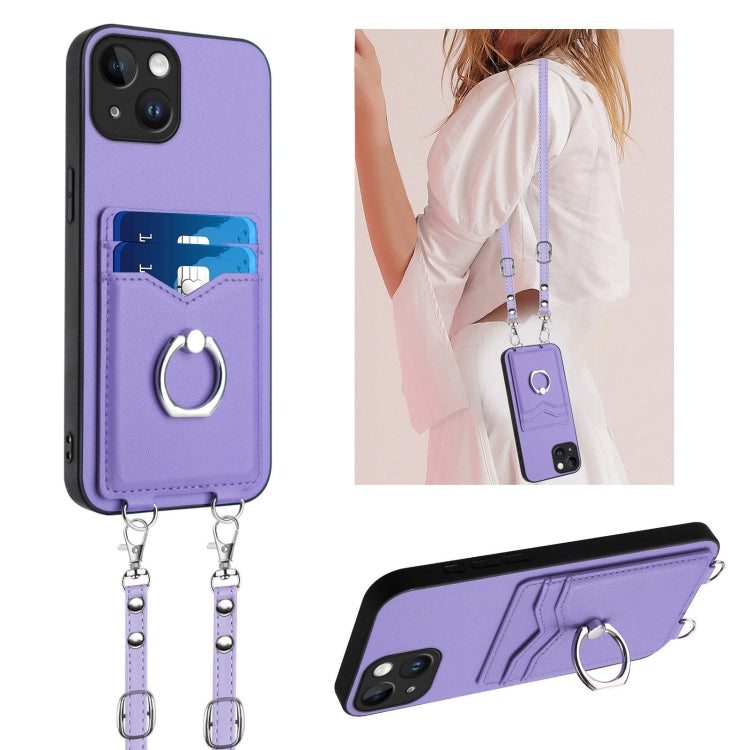 Custodia per telefono porta carte con anello in corda a tracolla R20, For iPhone SE 2022 / SE 2020 / 8, For iPhone 13 Pro Max, For iPhone 13 Pro, For iPhone 13