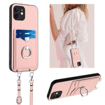 Custodia per telefono porta carte con anello in corda a tracolla R20, For iPhone 13 mini, For iPhone 12, For iPhone 12 Pro Max, For iPhone 12 Pro