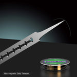Pinzette in acciaio inox non magnetico con fori 20cm