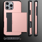 Custodia antiurto per telefono con slot per carte, For iPhone 16 Pro Max, For iPhone 16 Pro