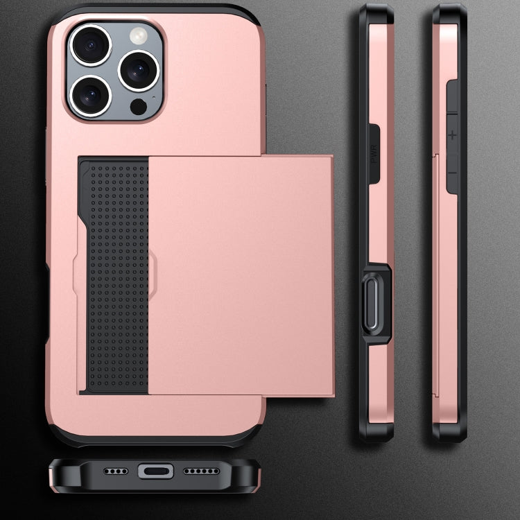 Custodia antiurto per telefono con slot per carte, For iPhone 16 Pro Max, For iPhone 16 Pro
