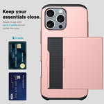 Custodia antiurto per telefono con slot per carte, For iPhone 16 Pro Max, For iPhone 16 Pro