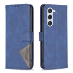 Custodia in pelle con texture a rombi e fibbia magnetica per Samsung Galaxy S25