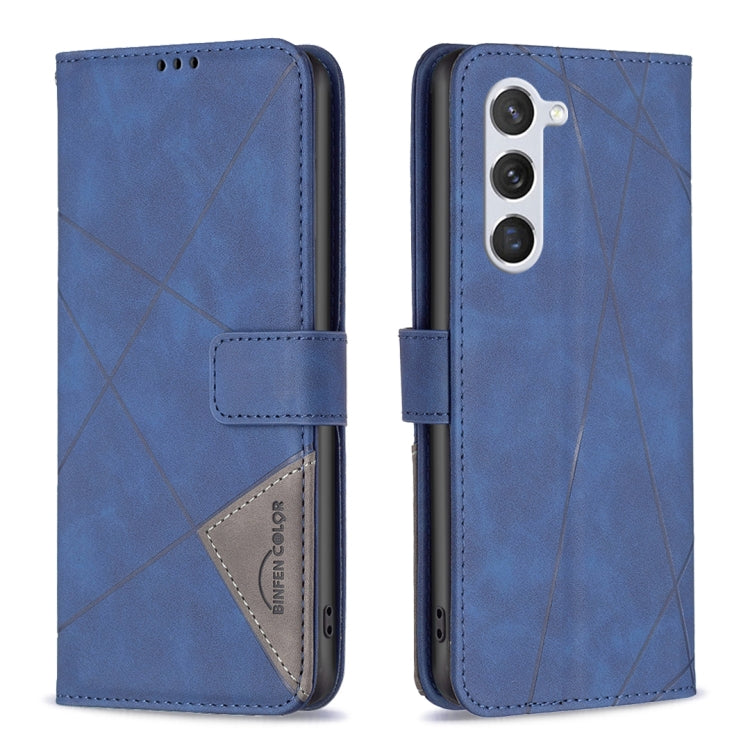 Custodia in pelle con texture a rombi e fibbia magnetica per Samsung Galaxy S25