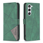 Custodia in pelle con texture a rombi e fibbia magnetica per Samsung Galaxy S25