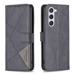 Custodia in pelle con texture a rombi e fibbia magnetica per Samsung Galaxy S25