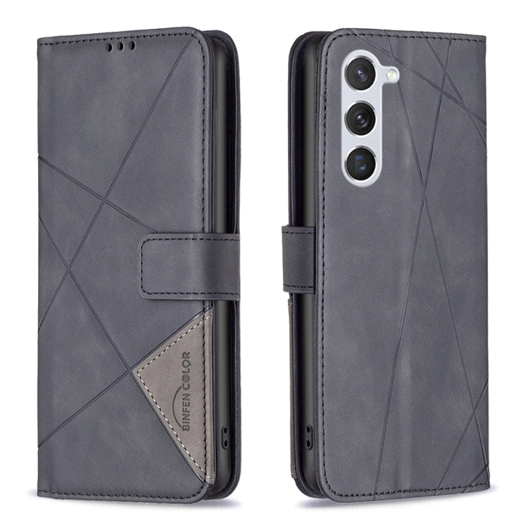 Custodia in pelle con texture a rombi e fibbia magnetica per Samsung Galaxy S25