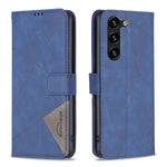 Custodia in pelle con texture a rombi e fibbia magnetica per Samsung Galaxy S25