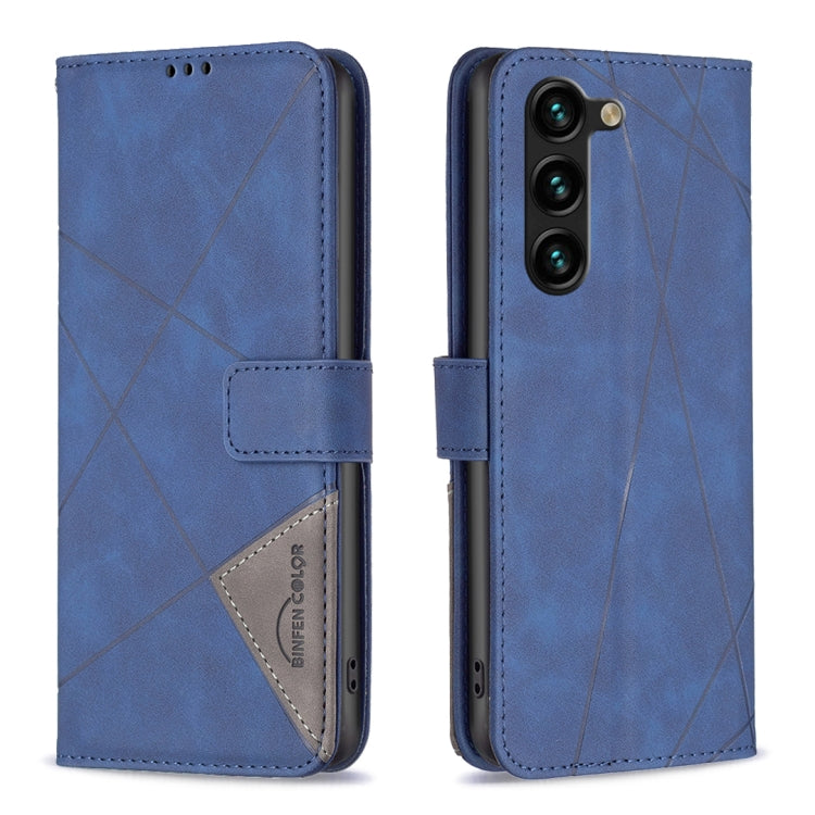 Custodia in pelle con texture a rombi e fibbia magnetica per Samsung Galaxy S25